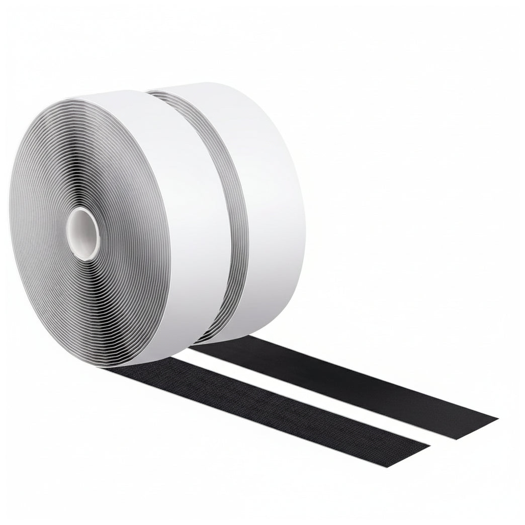 Heavy Duty Adhesive Hook and Loop Tape for Couch Cushions Rugs and Wall Mounting, Pack of 2