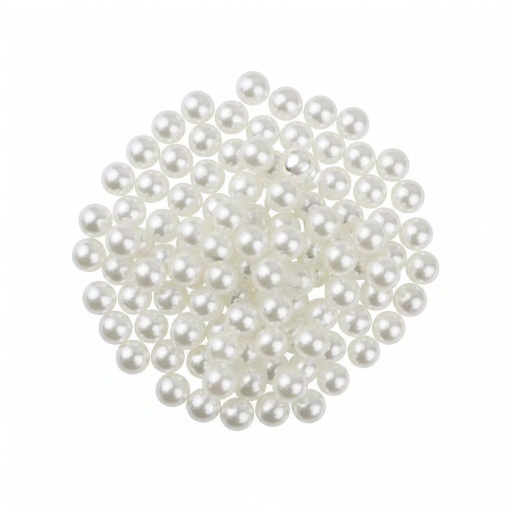 Round Pearl Beads for Jewelry Making with Holes for Bracelets, Necklaces, Earrings, and DIY Craft Projects