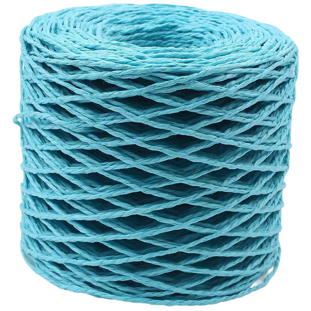 Colorful Double Strand Raffia Paper Rope 200m for DIY Hats, Bags & Crafts, 110 Grams/3.88oz 218.72 yards