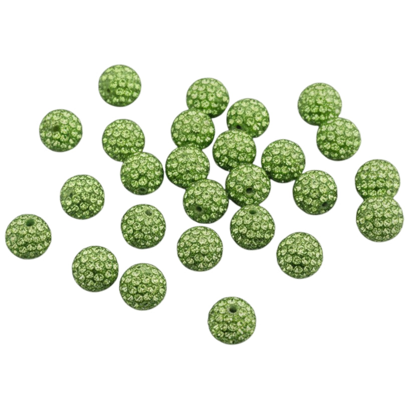 Sparkle Rhinestone Clay Beads Round Disco Spacer Beads for Jewelry Making, Bracelets, Earrings and DIY Craft Projects