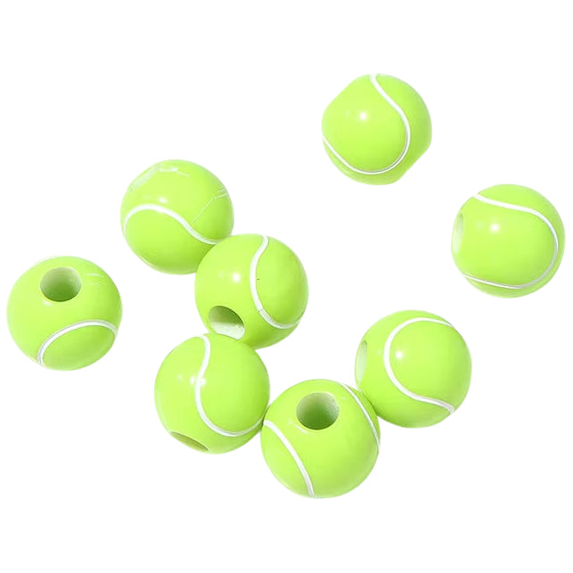 12mm Acrylic Baseball Beads for Sports Jewelry Making and Craft Decorations, Pack of 50