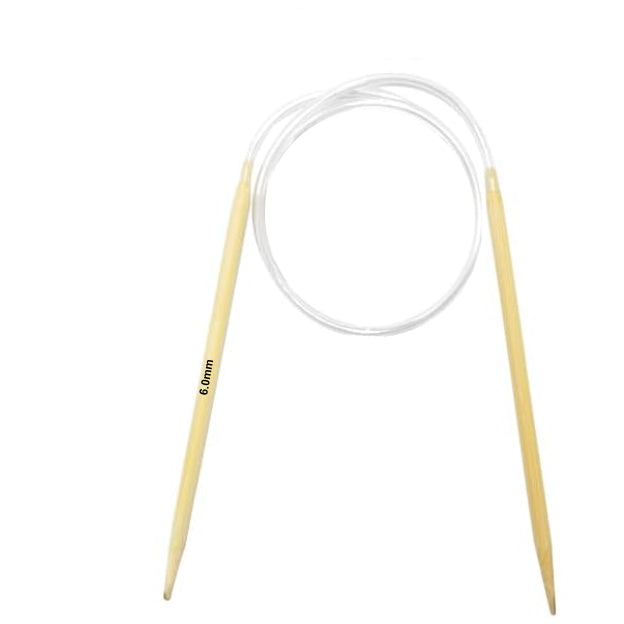 Carbonized Bamboo Circular Knitting Needles with Clear Cables – 47 Inches for Smooth Knitting