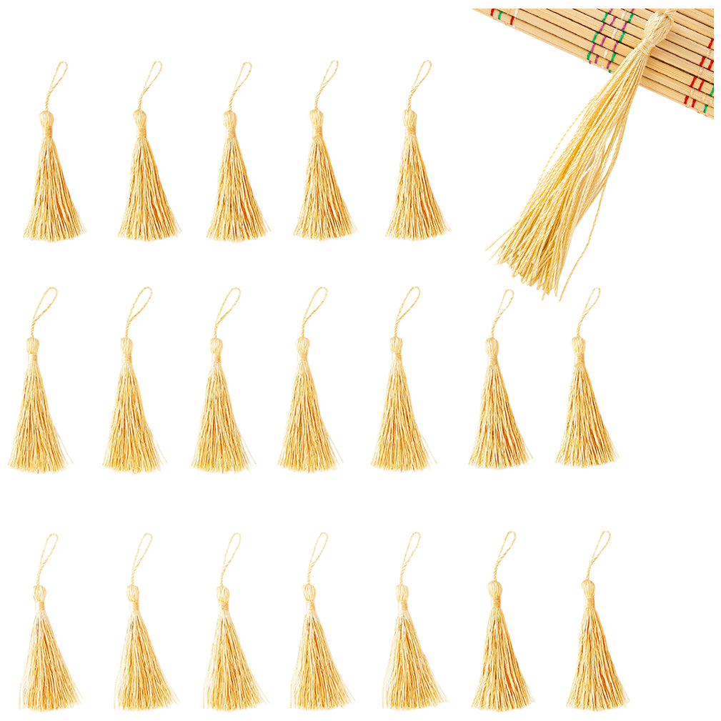 Handmade Silky Tassel Set for Jewelry Making, Keychains, Gift Tags, Sewing Crafts, and Home Decor, Pack of 20