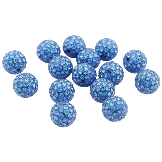 10mm White Rhinestone Beads for Jewelry Making Round Disco Crystal Beads for DIY Bracelets, Earrings and Necklaces