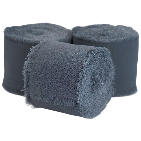 1.5 Inch Chiffon Ribbon 3 Rolls 15 Yards Total for Wedding Bouquets and Floral Decorations