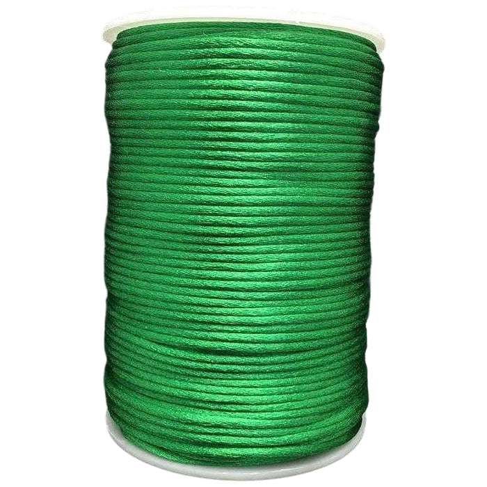 2mm Satin Nylon Cord 100m for Jewelry Making, Beading, Macrame, and Chinese Knot Crafts