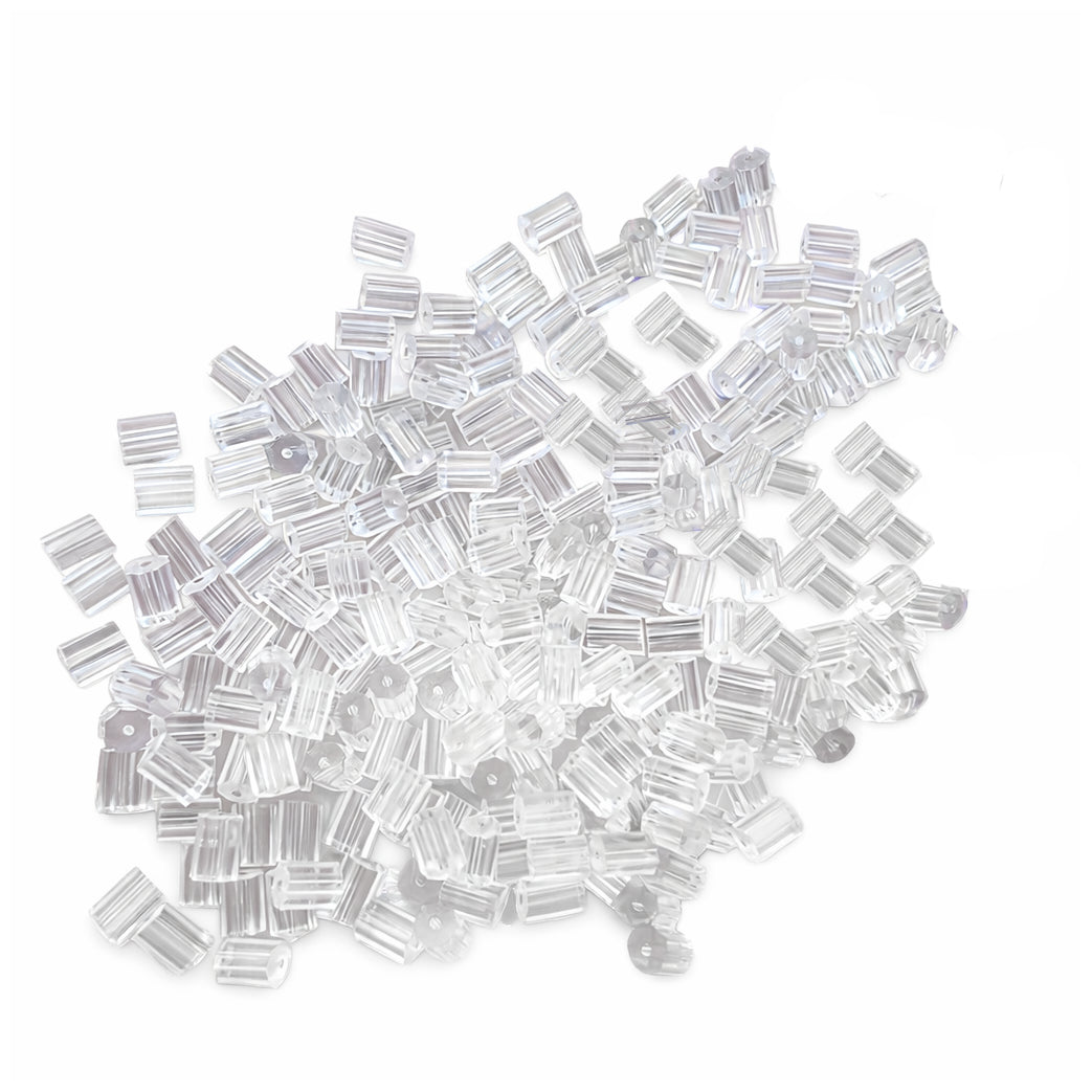 Clear Silicone Earring Backs Soft Plastic Replacement Stoppers for Studs and Hoops