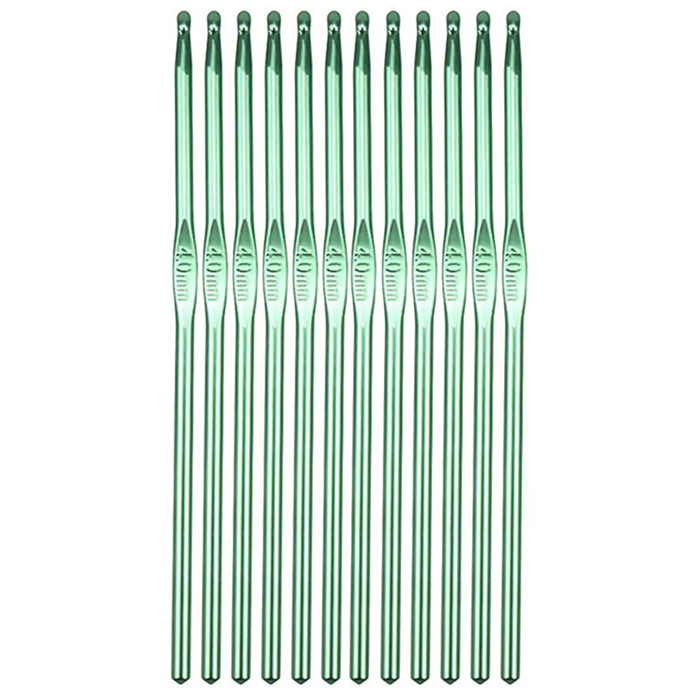 12pcs Aluminum Crochet Hook Set H/8 Size for DIY Yarn Crafts and Knitting Projects