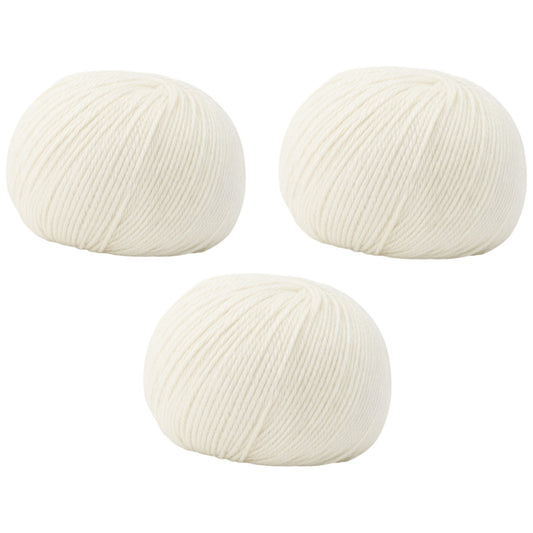 Superwash Wool Yarn, 50grams per Roll DK Weight for Knitting, Crocheting, and Soft Craft Projects, 150 Grams/5.29oz 327 yards, Pack of 3