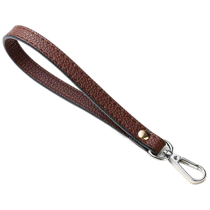 PU Leather Wristlet Strap with Metal Clasp, Replacement Hand Strap for Wallets, Purses, Clutches, and Keys