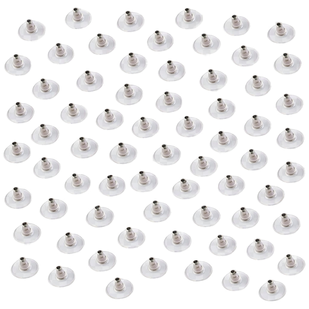 Earring Backs for Droopy Ears and Heavy Studs, 100-Piece Bullet Clutch Earring Lifters Support Secure Fit
