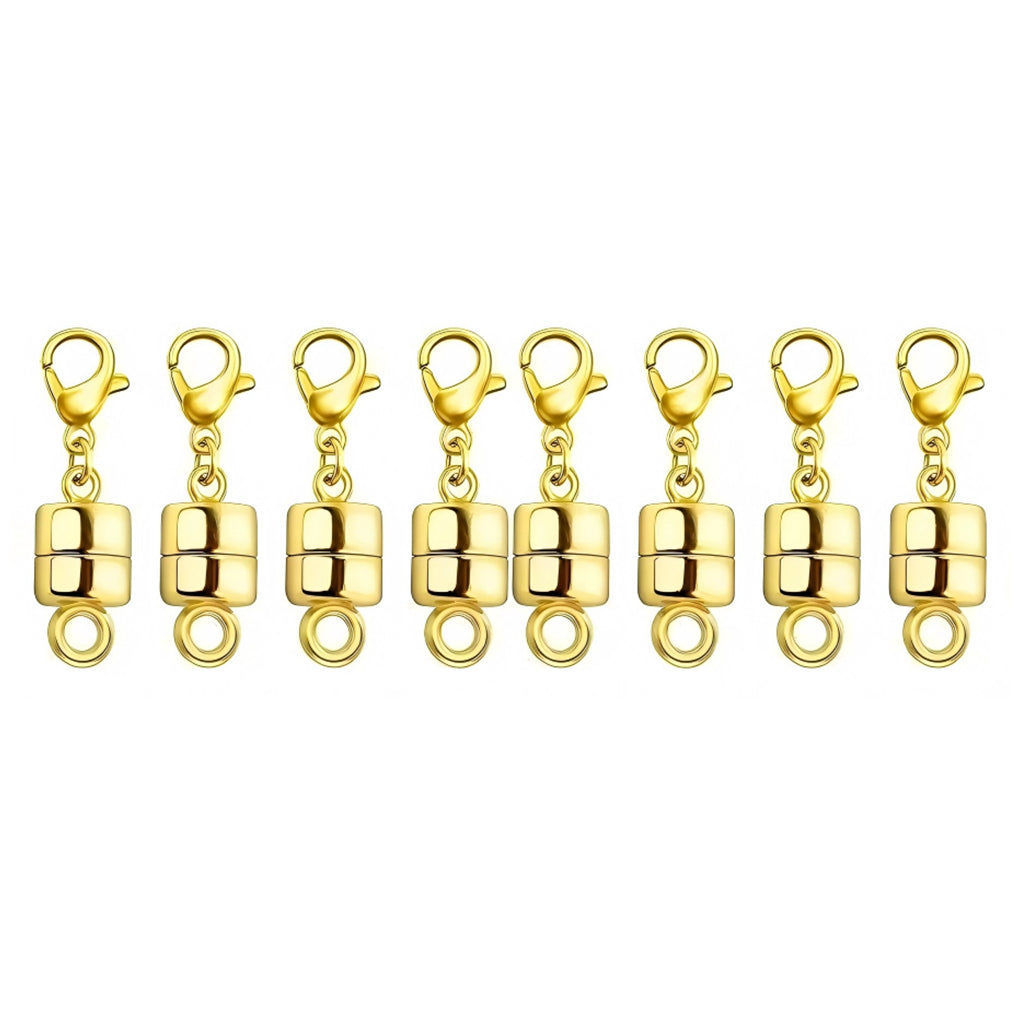 Magnetic Necklace Clasp With Lobster Closure 14K Gold Silver Alloy Jewelry Extender Bracelet Clasps Set