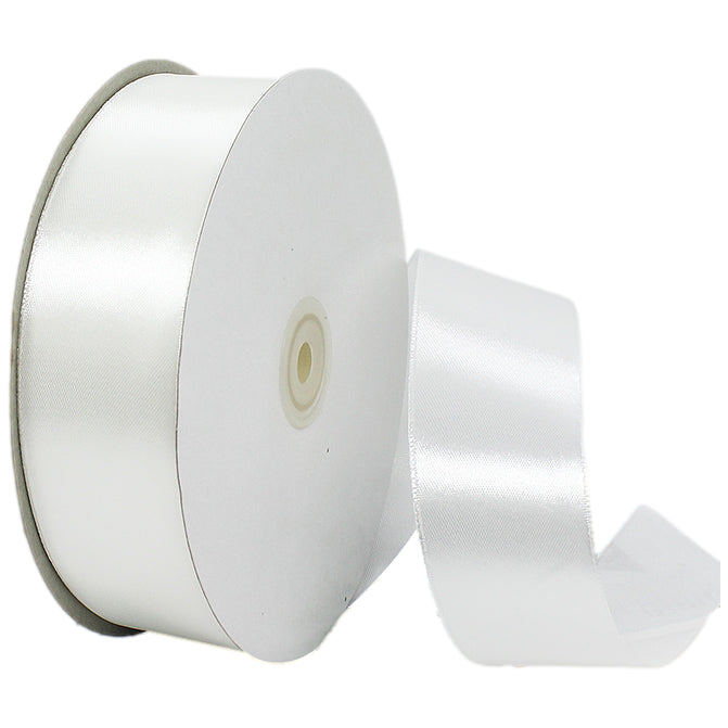 White Satin Ribbon 1.5 Inch Wide, 100 Yards for Gift Wrapping, Bows, Wedding and Crafts