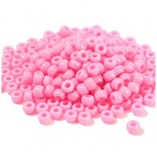 Pony Beads 6x9mm Plastic Beads for Friendship Bracelets Jewelry Making Keychains and DIY Crafts
