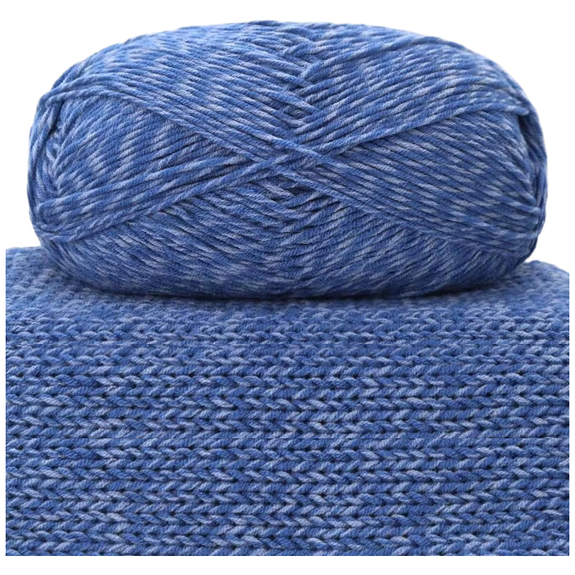 Stonewash Jeans Yarn, Soft Craft Yarn for Knitting and Crocheting, 100 Grams/3.53oz 262.47 Yards