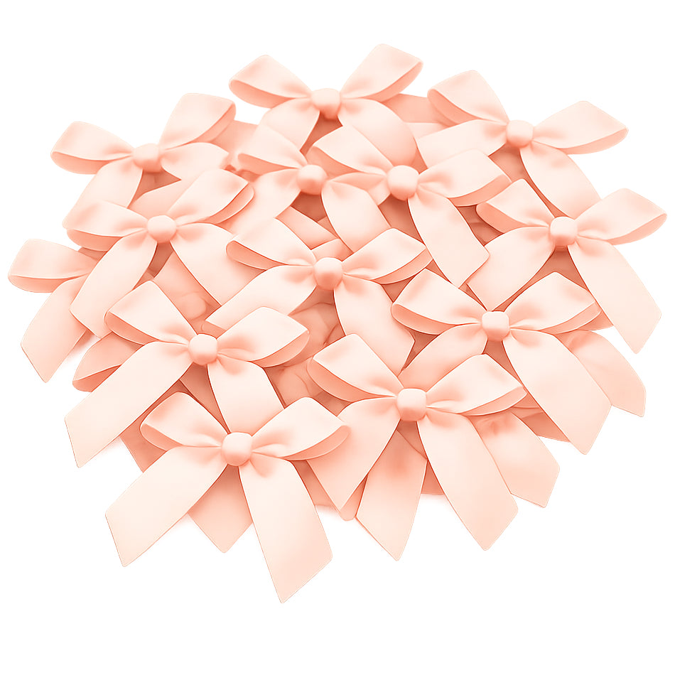 Mini Satin Ribbon Bows 4cm Hand Tied Fabric Flowers for DIY Crafts Gift Packaging Decorations, Pack of 50