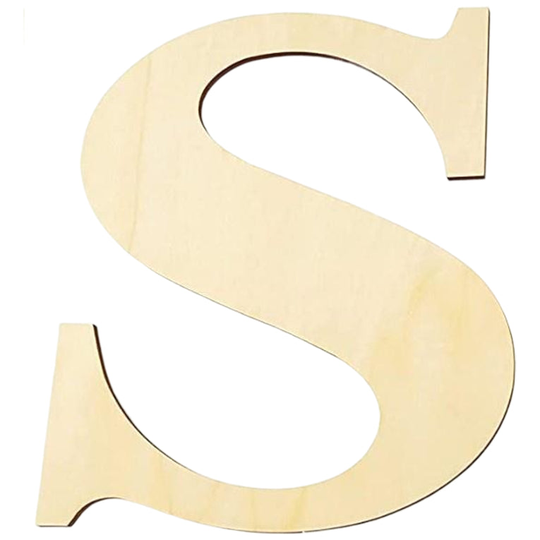 17 Inch Large Unfinished Wooden Letters and Numbers for Crafts and Home Event Decorations