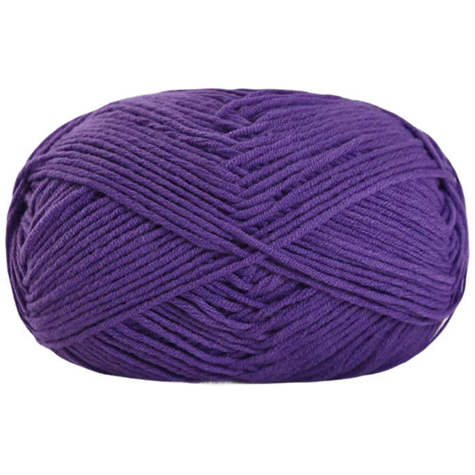 Soft Cotton Acrylic Blend Yarn for Crochet Knitting Amigurumi Projects, 50 Grams/1.76oz 140 yards