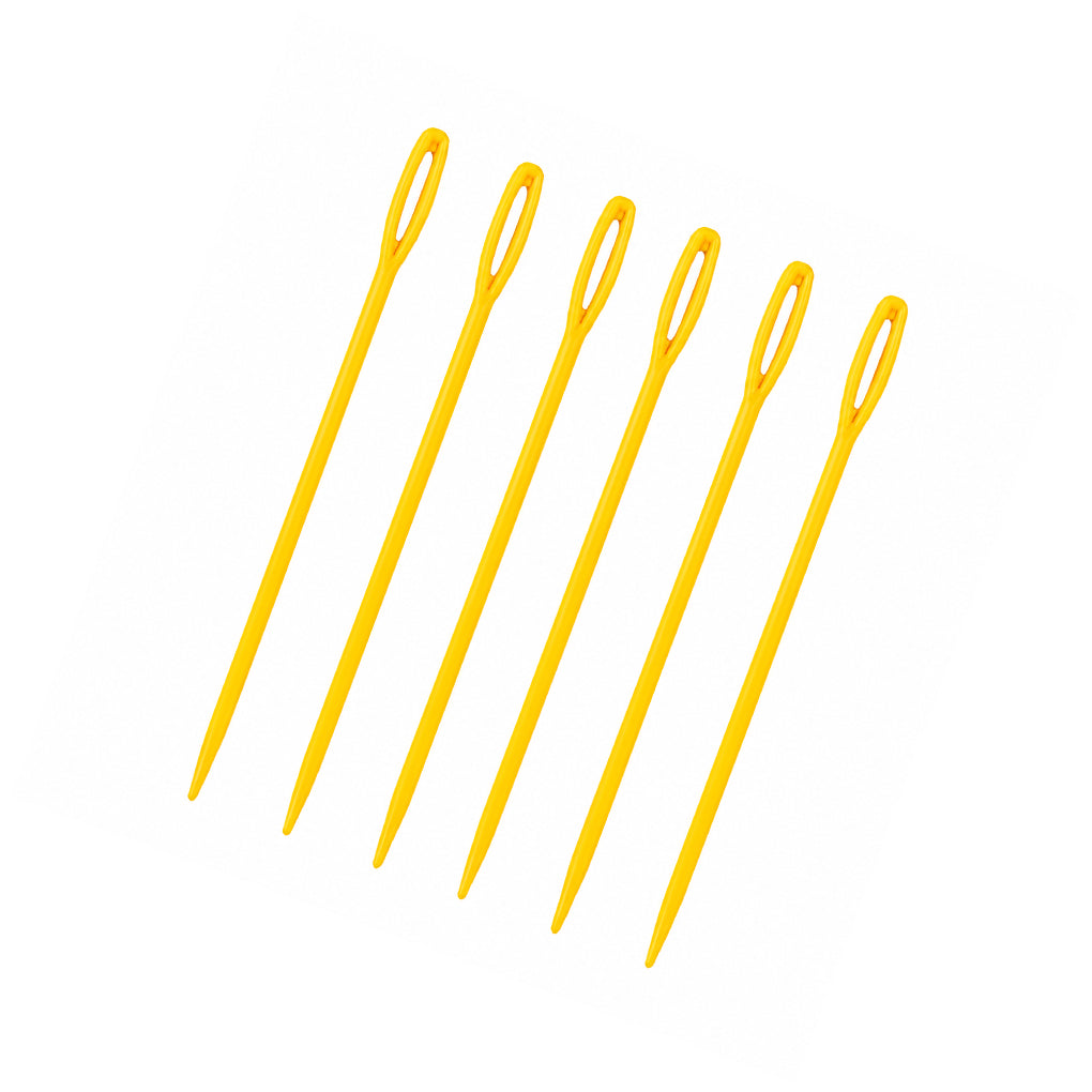 Multicolor Plastic Yarn Needles for Crocheting, Sewing, Weaving, and Needlepoint Crafts, Pack of 6