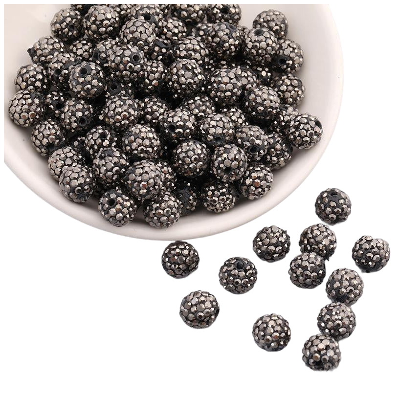 Sparkle Rhinestone Clay Beads Round Disco Spacer Beads for Jewelry Making, Bracelets, Earrings and DIY Craft Projects
