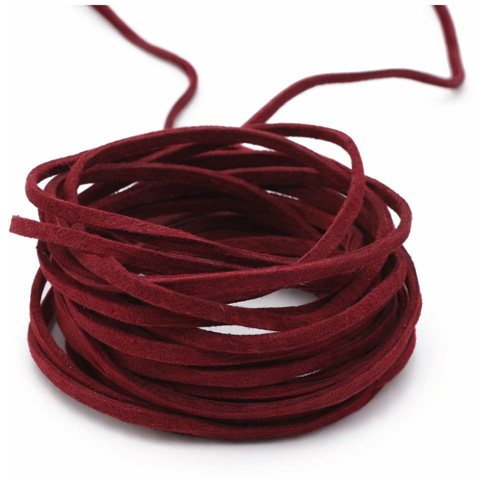 3mm Flat Genuine Leather Cord Brown 5.5 Yards Natural Leather Lacing for Jewelry, Bracelets, Necklaces and Crafts