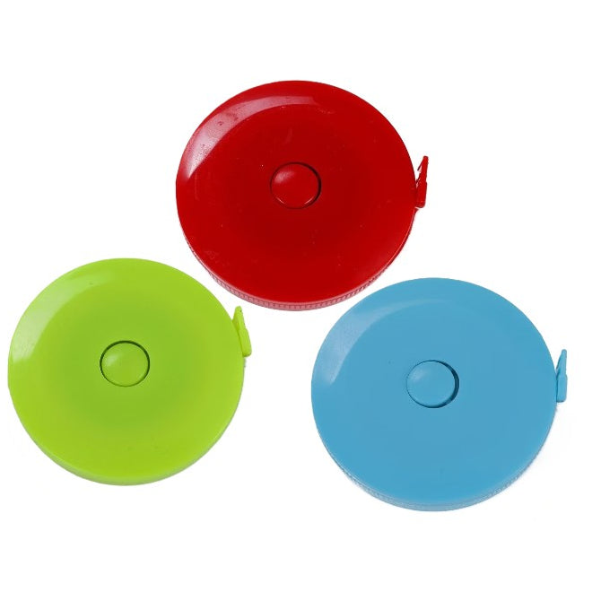 60-Inch Retractable Measuring Tape for Body, Sewing, Tailoring, and Craft Projects, Pack of 3