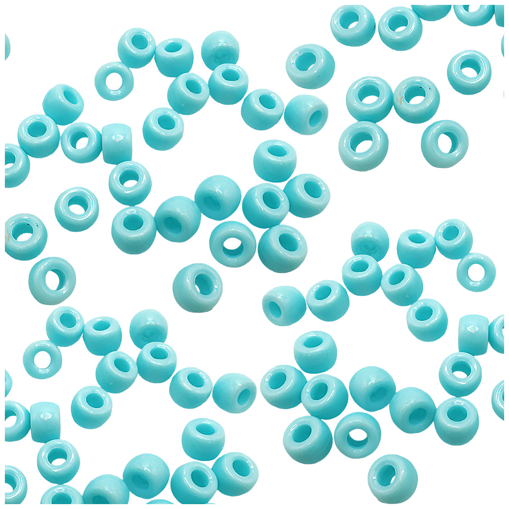 Acrylic Pony Beads 9mm Large Hole Plastic Beads for Bracelets Hair Braids Crafts DIY Projects, Pack of 1000