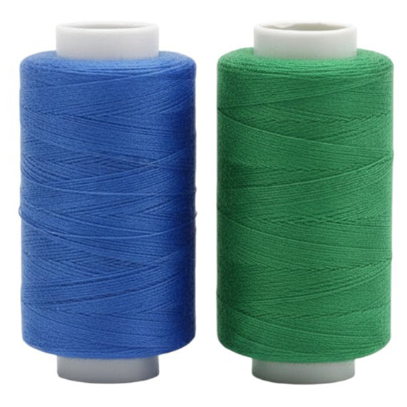 Dual Duty All Purpose Sewing Thread 400 Yards 2 Color Spools for Hand and Machine Use