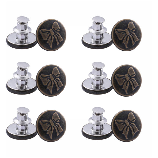 No Sew Jean Button Pins Adjustable Reusable Waist Tightener for Loose Jeans. Set of 12