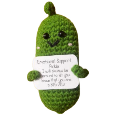 Pickle Handmade Crochet Doll - Lovely Gift with Different Cards for Emotional Support & Positivity