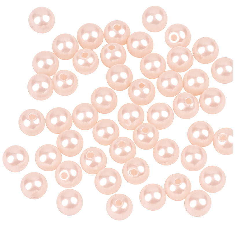 8mm White Plastic Pearl Beads for Jewelry Making, Crafts, and DIY Decorations, 1800 Pcs