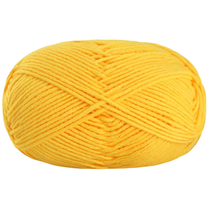 Soft Cotton Acrylic Blend Yarn for Crochet Knitting Amigurumi Projects, 50 Grams/1.76oz 140 yards