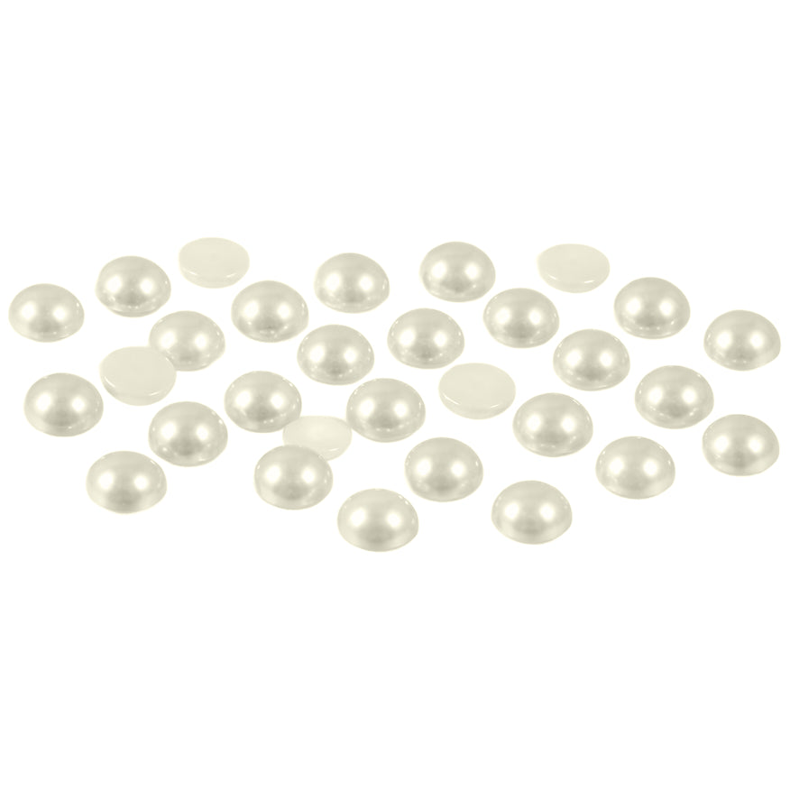 Half Round ABS Faux Flatback Pearls for Crafts Jewelry Scrapbooking and Nail Art Decoration