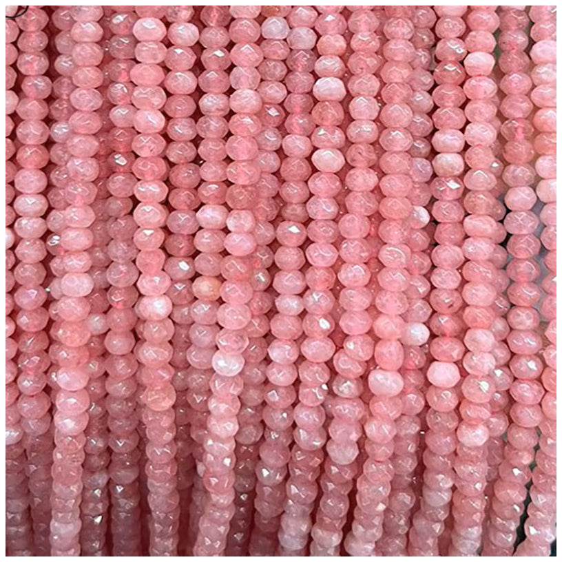 Multicolor Natural Rondelle Stone Beads 38cm Strand for Jewelry Making and DIY Crafts