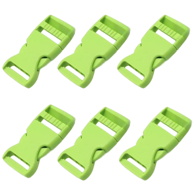 1 Inch Side Release Buckles Dual Adjustable Plastic Clips for Webbing Straps, Pack of 6