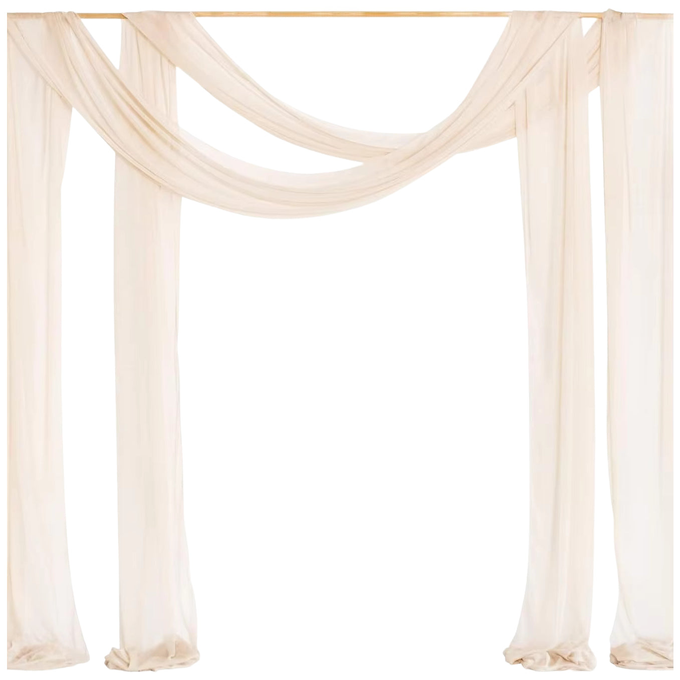 Sheer Chiffon Wedding Arch Draping Fabric 29" x 19 Ft for Events Decorations