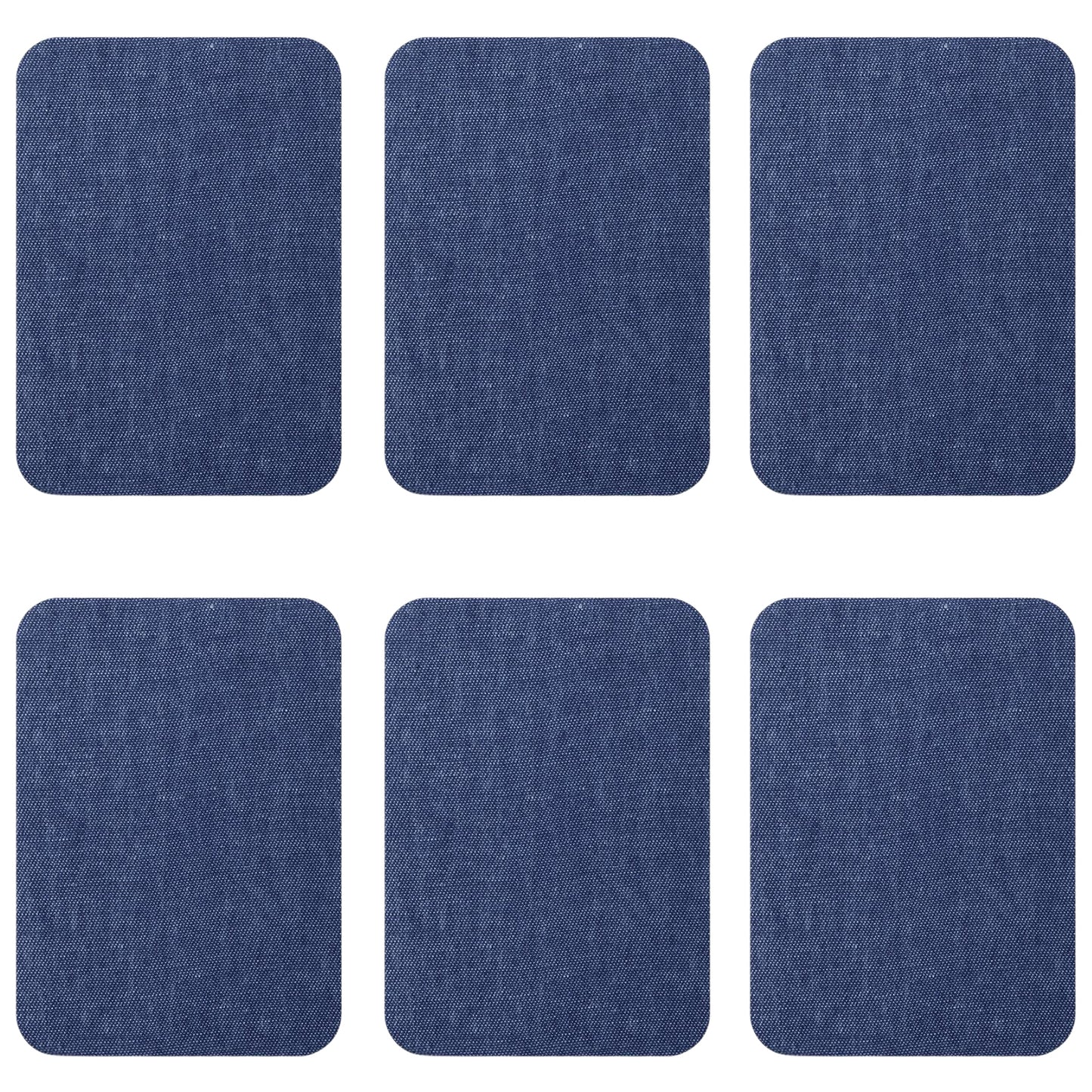 Cotton Iron-On Fabric Repair Patches for Clothing Inside and Outside Strong Adhesive, Pack of 6