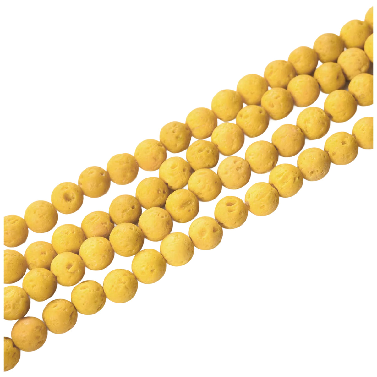 15 Inch Strand Lava Stone Beads for Jewelry Making, Natural Round Beads for Bracelets and Necklaces