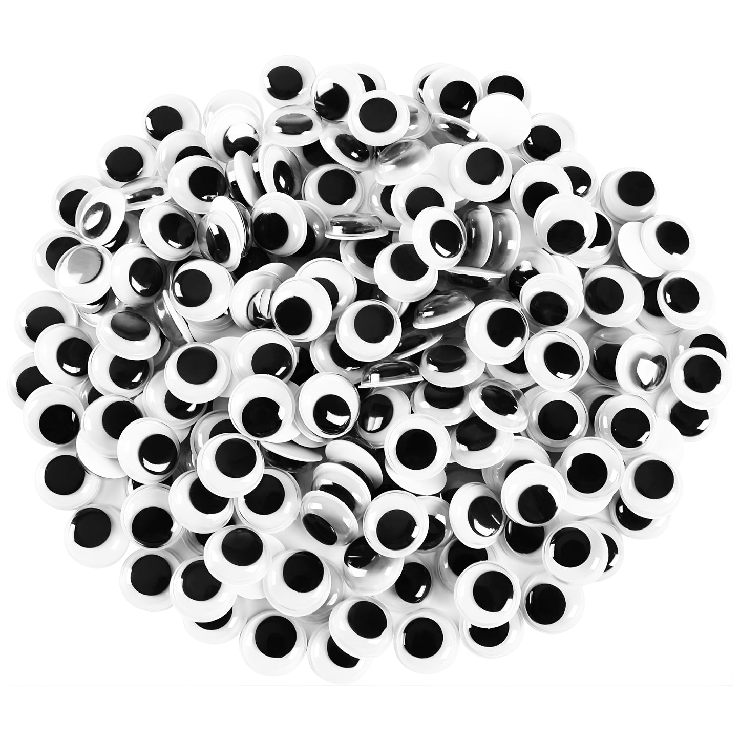 Black Wiggle Googly Eyes Self Adhesive for Crafts Puppets Slime Decorations Kids Art Projects