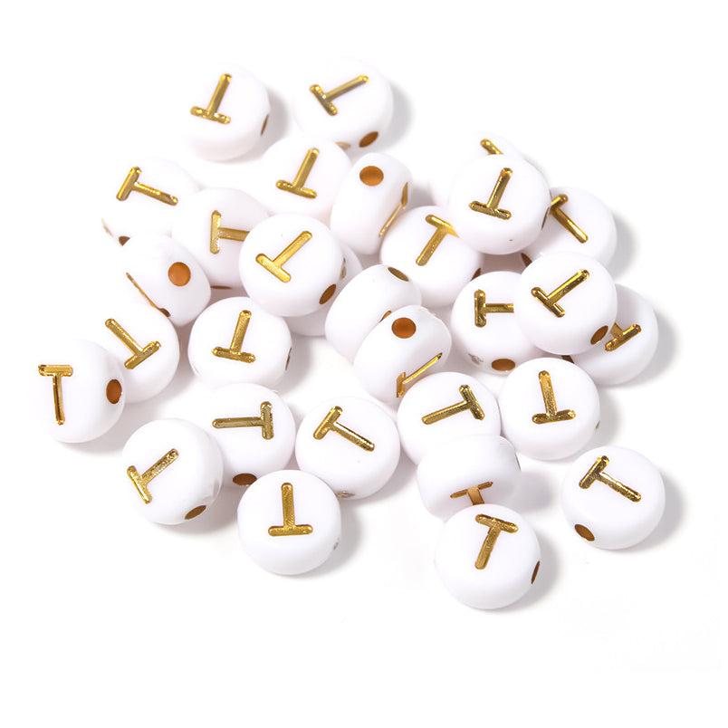 Alphabet Letter Beads 4x7mm Acrylic Round Beads for Bracelets Necklaces Keychains DIY Jewelry, Pack of 300