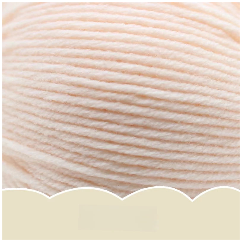 Skin Color Super Soft 4-Ply 50g/1.76oz, 180yds Cotton Acrylic Blend Yarn, Sport Weight for Sweaters, Dolls, and Baby Crochet