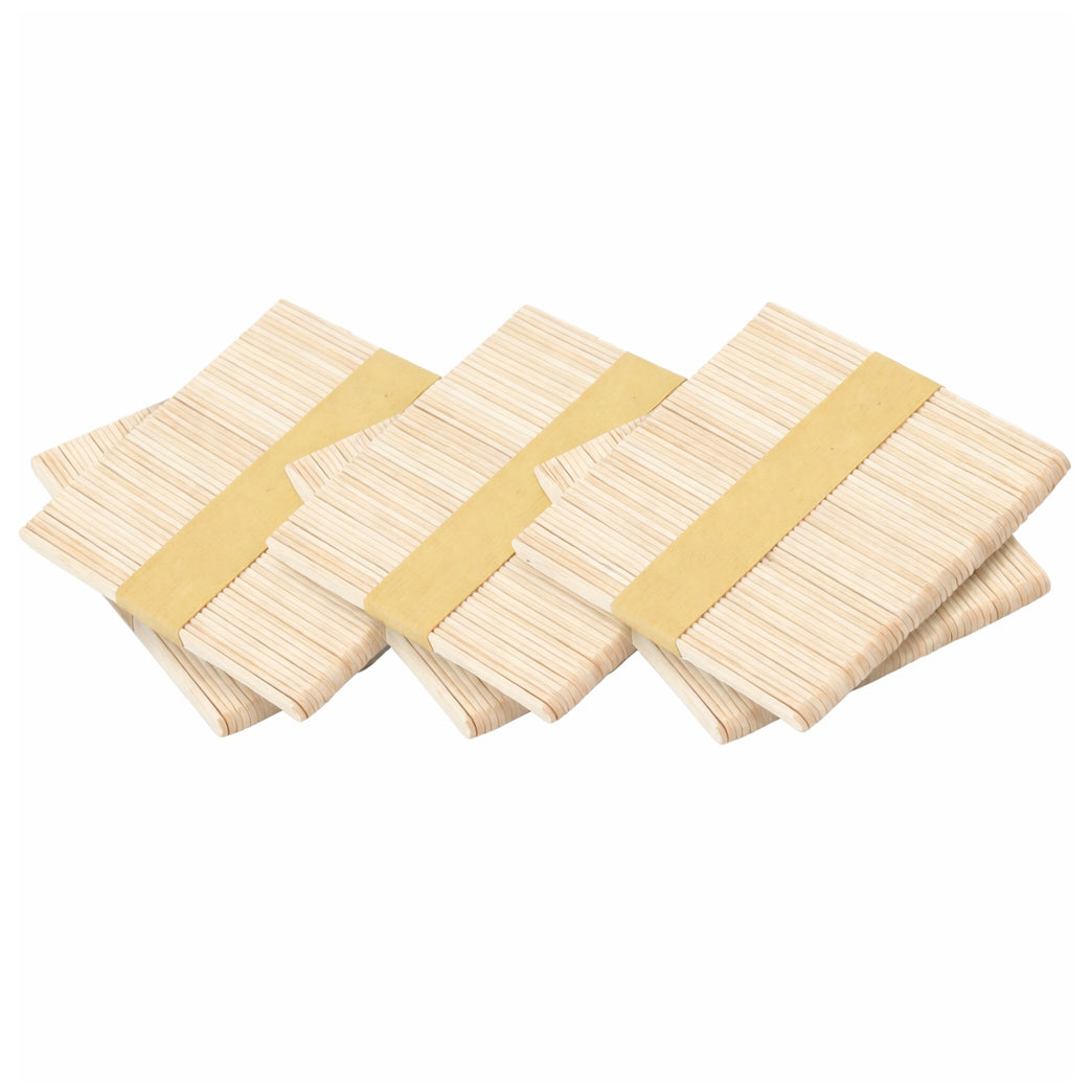 Natural Food Grade Wooden Popsicle Sticks 4.5 Inch Craft Sticks for Ice Cream, Waxing and DIY Crafts