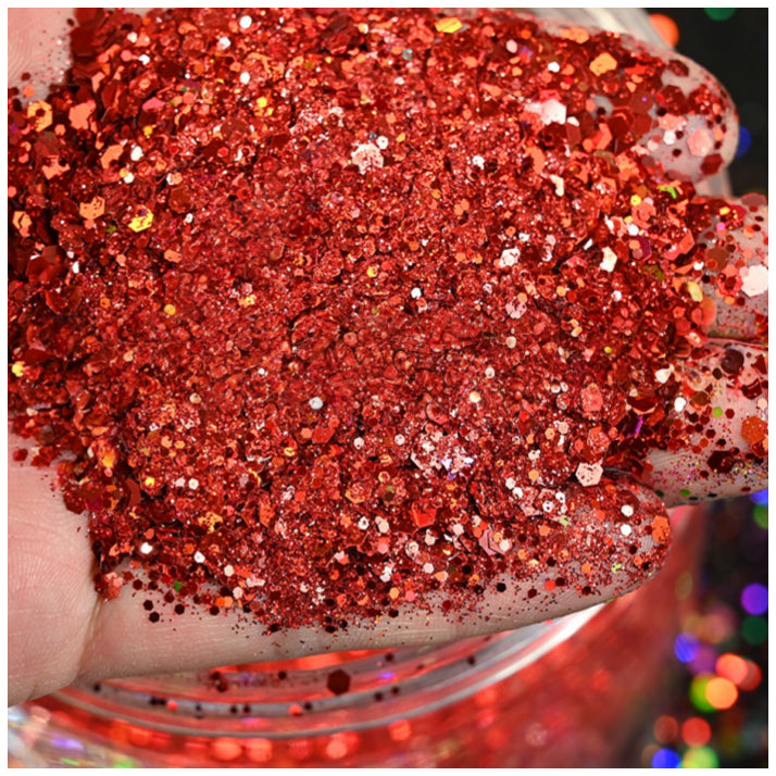 160g Holographic Chunky Glitter for Resin Art, Nails, Face, Hair, Tumblers, Crafts, and DIY Decorations