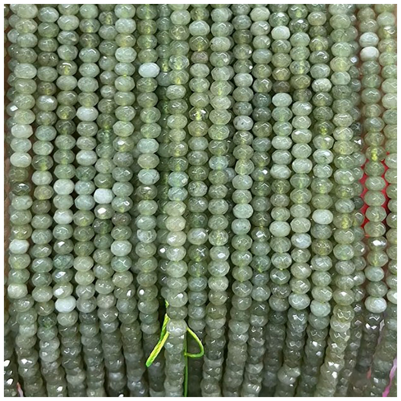 Multicolor Natural Rondelle Stone Beads 38cm Strand for Jewelry Making and DIY Crafts