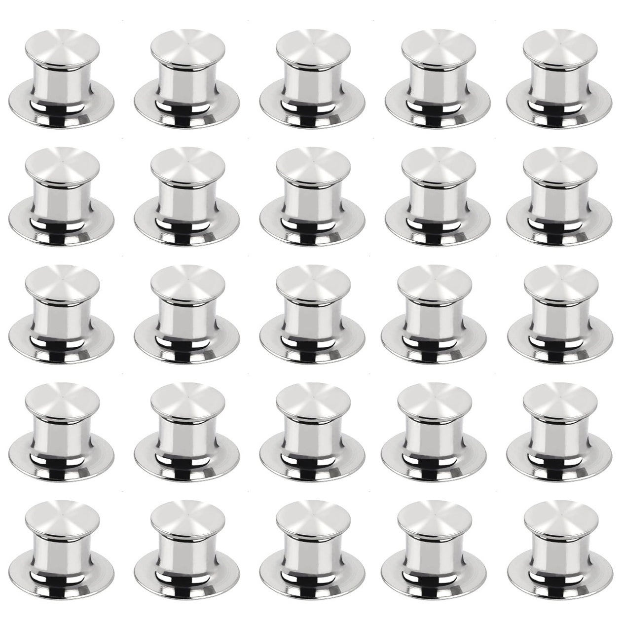 Metal Silver Locking Pin Backs Secure Clasp Keepers for Pins Badges Hats Bags and Lanyards