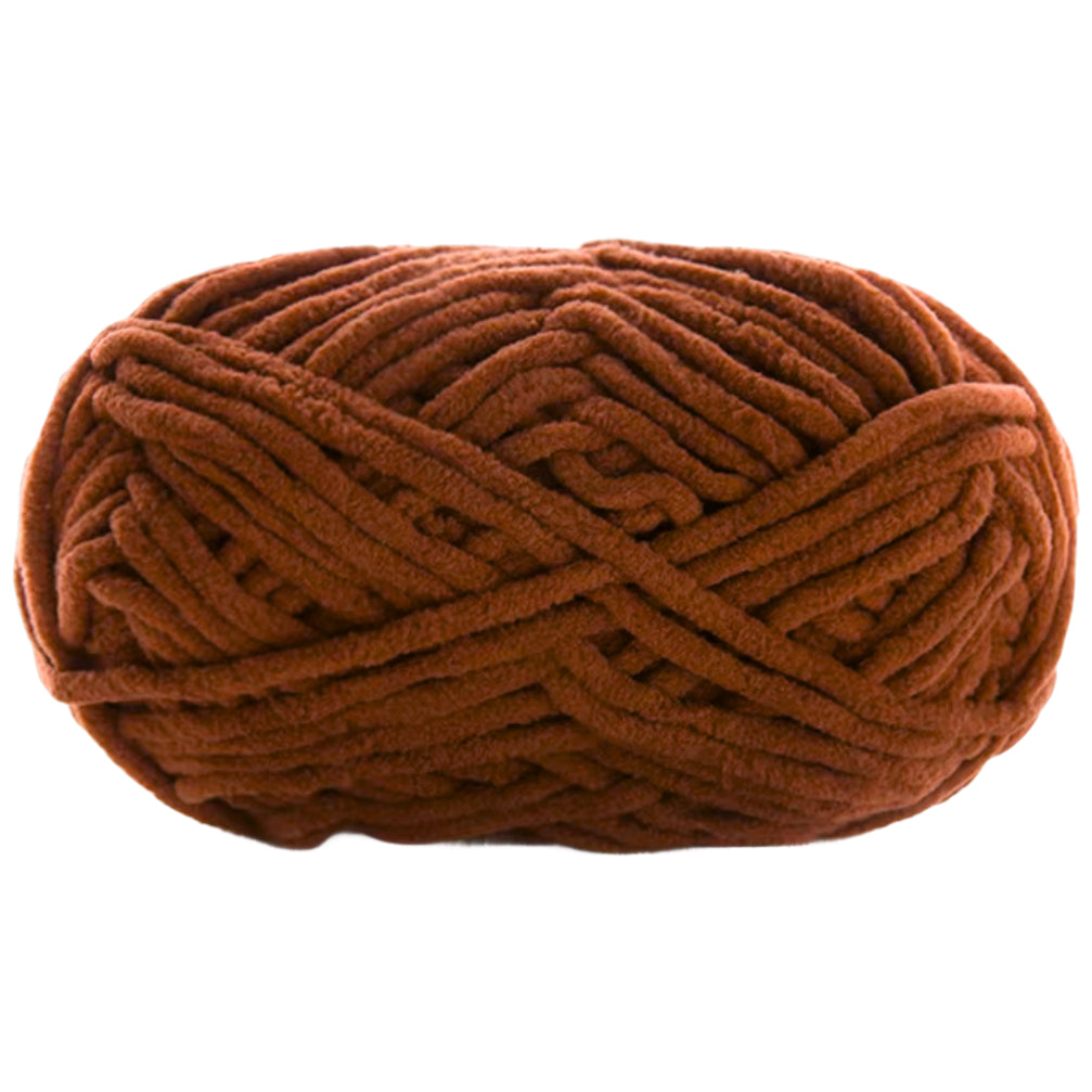 Super Bulky Chenille Velvet Yarn – Size 6 Fluffy Plush Yarn for Crocheting, Amigurumi, and Baby Blankets, 100g/3.53oz 120 yards