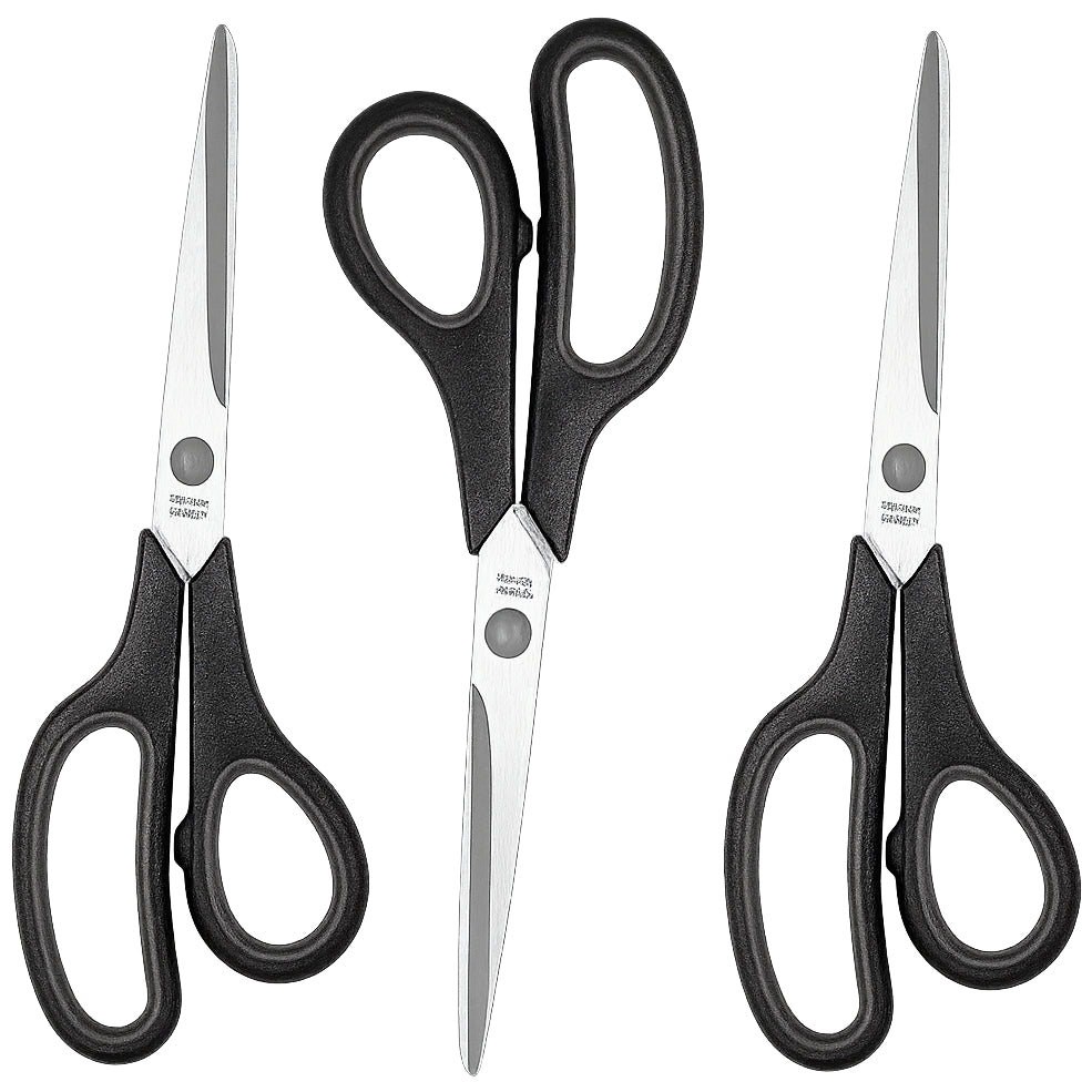 8-Inch Stainless Steel Tailoring Scissors Set Ultra Sharp Dressmaking Shears for Sewing, Crafts, and Office, Pack of 3
