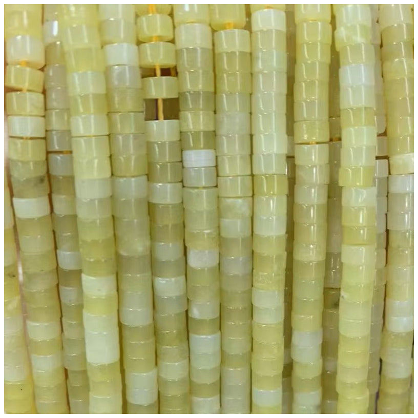 Natural Spacer Beads 4mm x 2mm Flat Round Gemstone Beads for Jewelry Making, Pack of 150