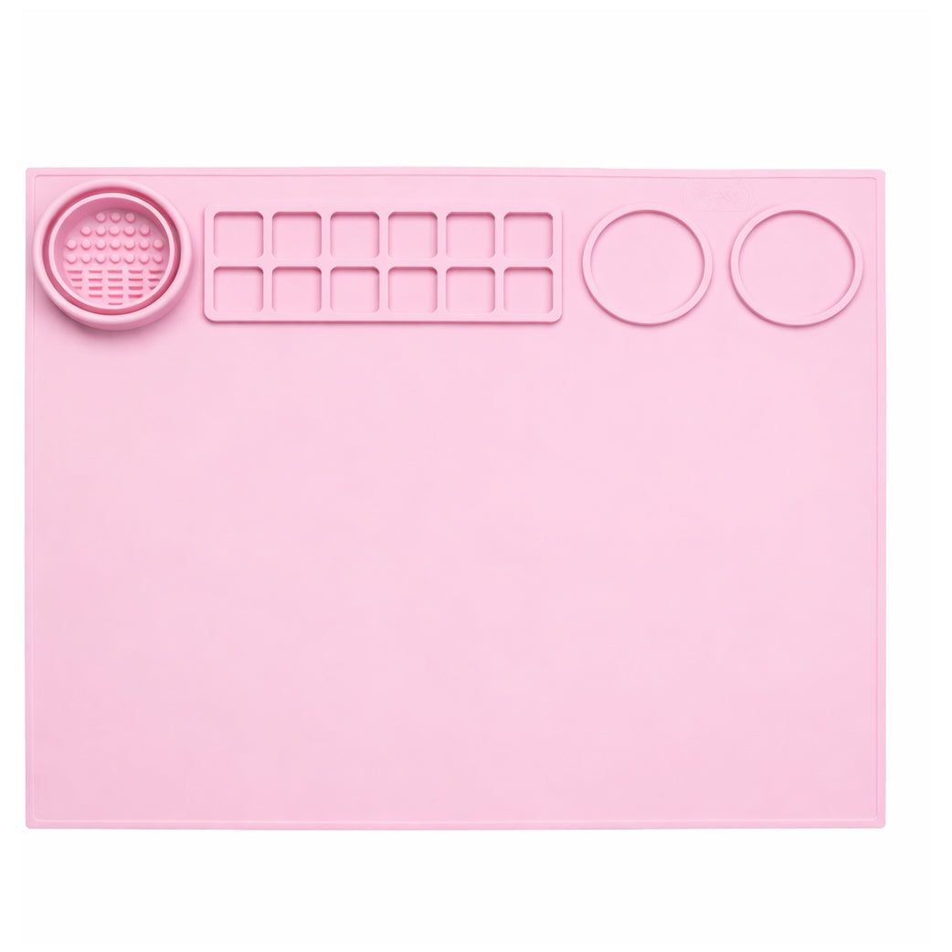 Silicone Painting Mat 17x15 Inch with Removable Cup and Palette for Resin Art and DIY Crafts