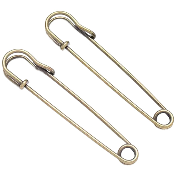 4 Inch Heavy Duty Safety Pins Set for Clothes, Blankets, Kilts, Leather, and Craft Projects